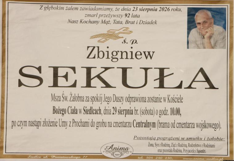 Ostatnie pożegnanie Zbigniewa Sekuły, zasłużonego siedleckiego architekta