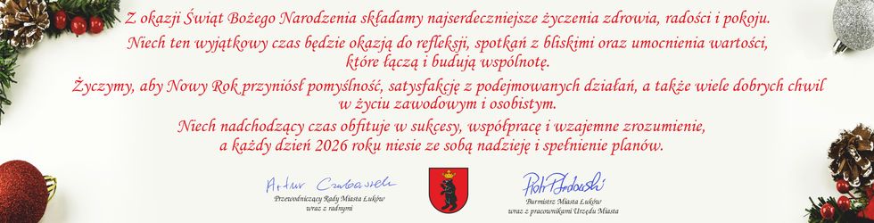 Życzenia bożonarodzeniowe -  Miasto Łuków